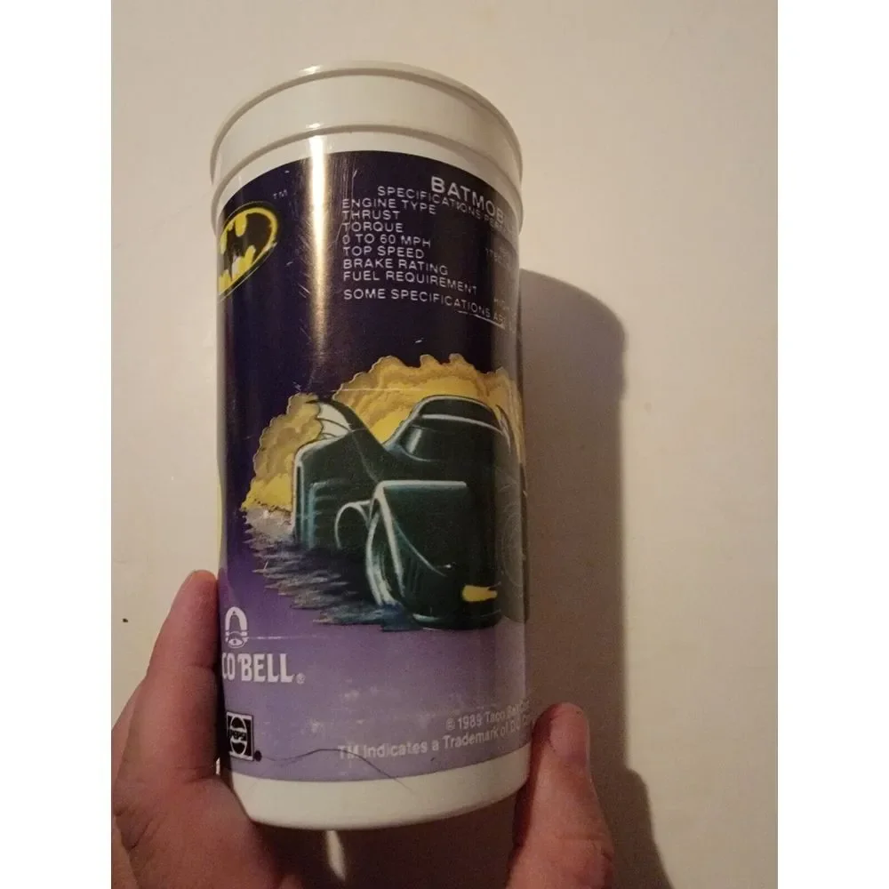 1989 Movie Batman Taco Bell Pepsi Cup Batmobile Louisiana Plastics Inc Rare Find